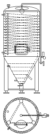 Cylindrical-conical tank