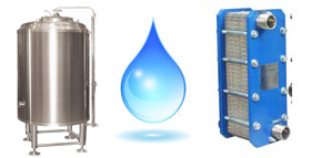 Cold water tanks for treated water