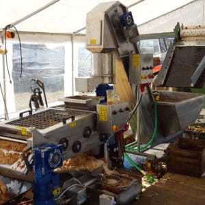 Fruit processing systems for the cider production lines