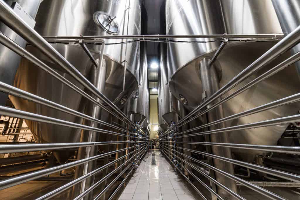 Breworx Oppidum brewery - beer cylindrical-conical fermentation tanks - the beer fermentation system