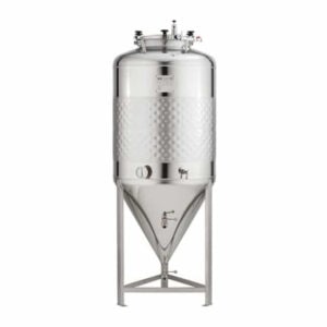 Cylindrical conical fermentation tank - simplified beer fermentor without insulation