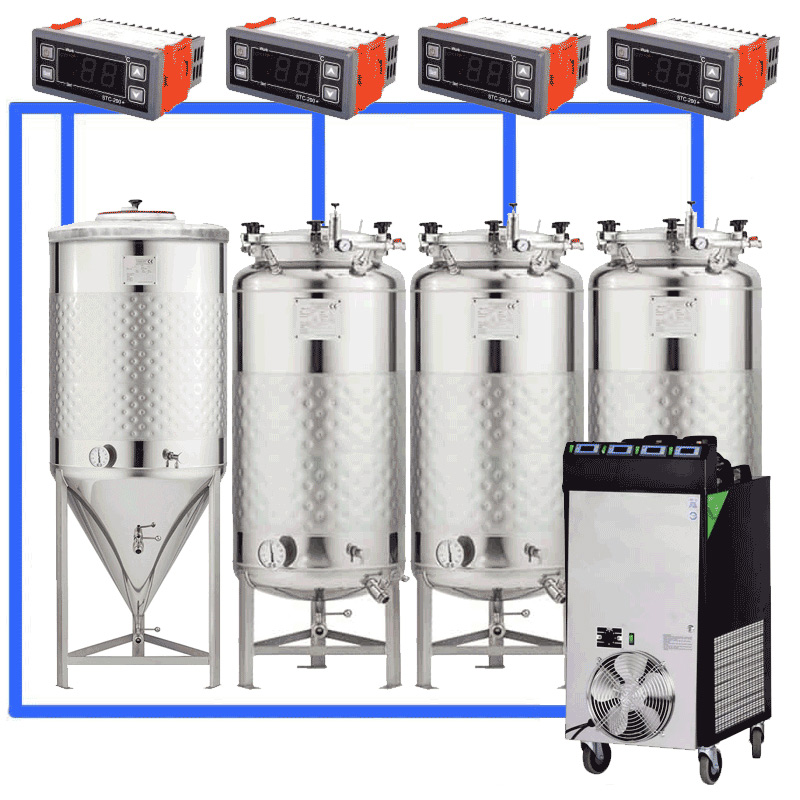 CFS1C Priame chladiace systémy s jedným chladičom a nádržami 1-4