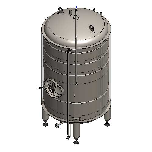 BBTVI - Cylindrické pivné kondicionéry a skladovacie nádrže: vertikálne, izolované, chladené vodou